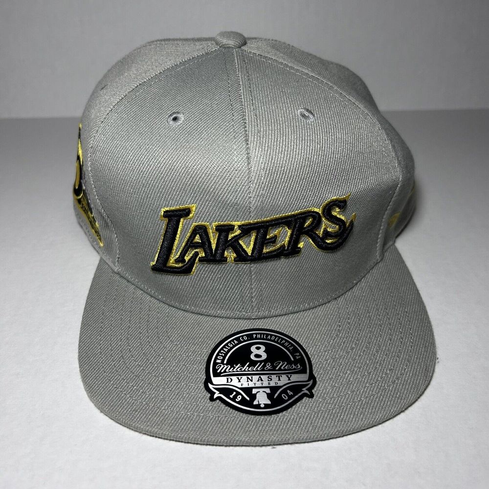 Mitchell & Ness NBA Los Angeles Lakers 50th anniversary Fitted Hat Cap 8